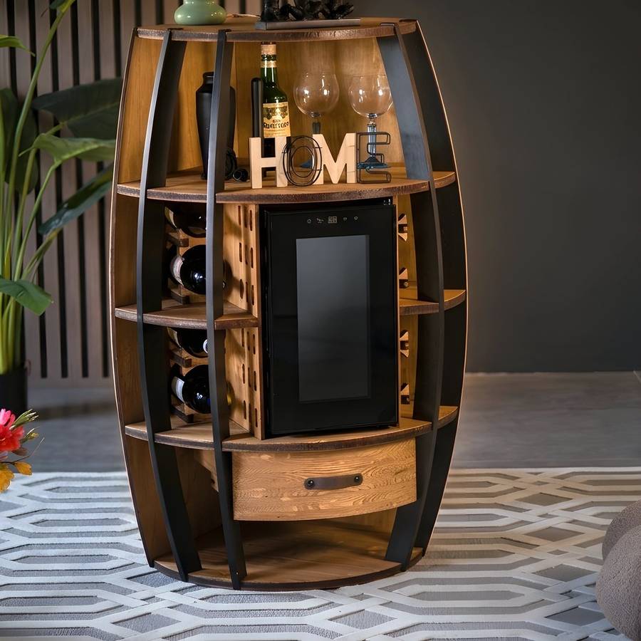 Botte ad angolo con cantinetta refrigerata